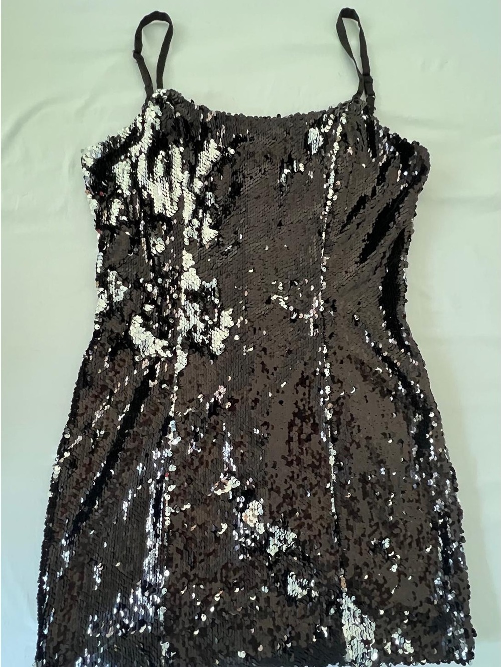 Daisy Shoppe Black & Silver Reversible Sequin dress
